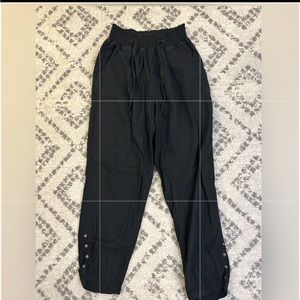 🩵 3 for $10 🩵 Ci Sono Black Linen Pants with Buttons and Tie Drawstring